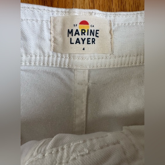 Marine Layer Off-White High-Rise, Wide Leg Pants, Size 4 - Picture 3 of 6